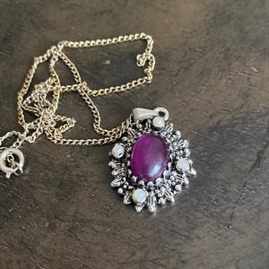 Sarah Coventry Purple Pendant Necklace